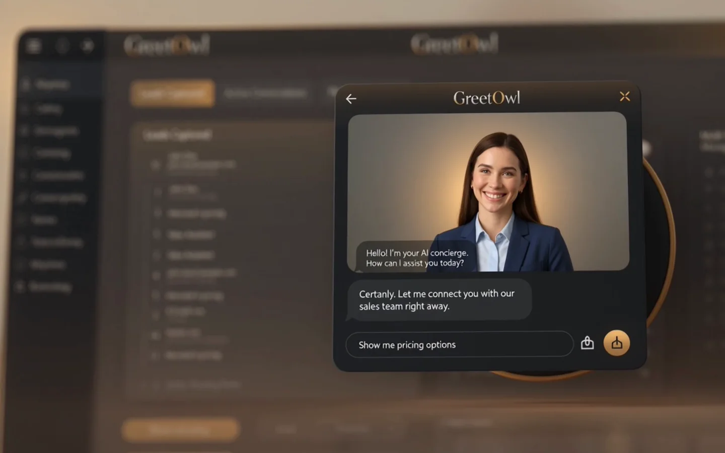 GreetOwl embedded video concierge widget