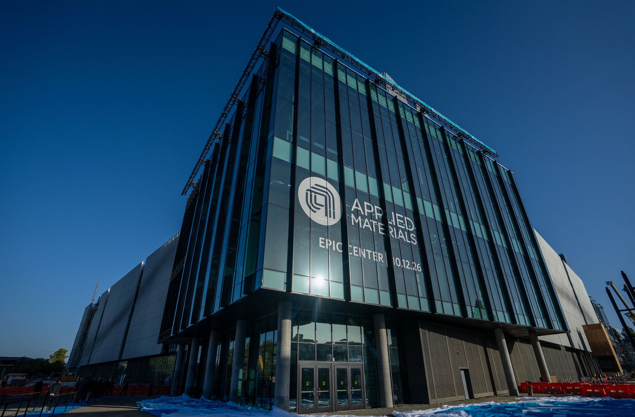 Applied Materials EPIC Center building with the company name on its glass facade.